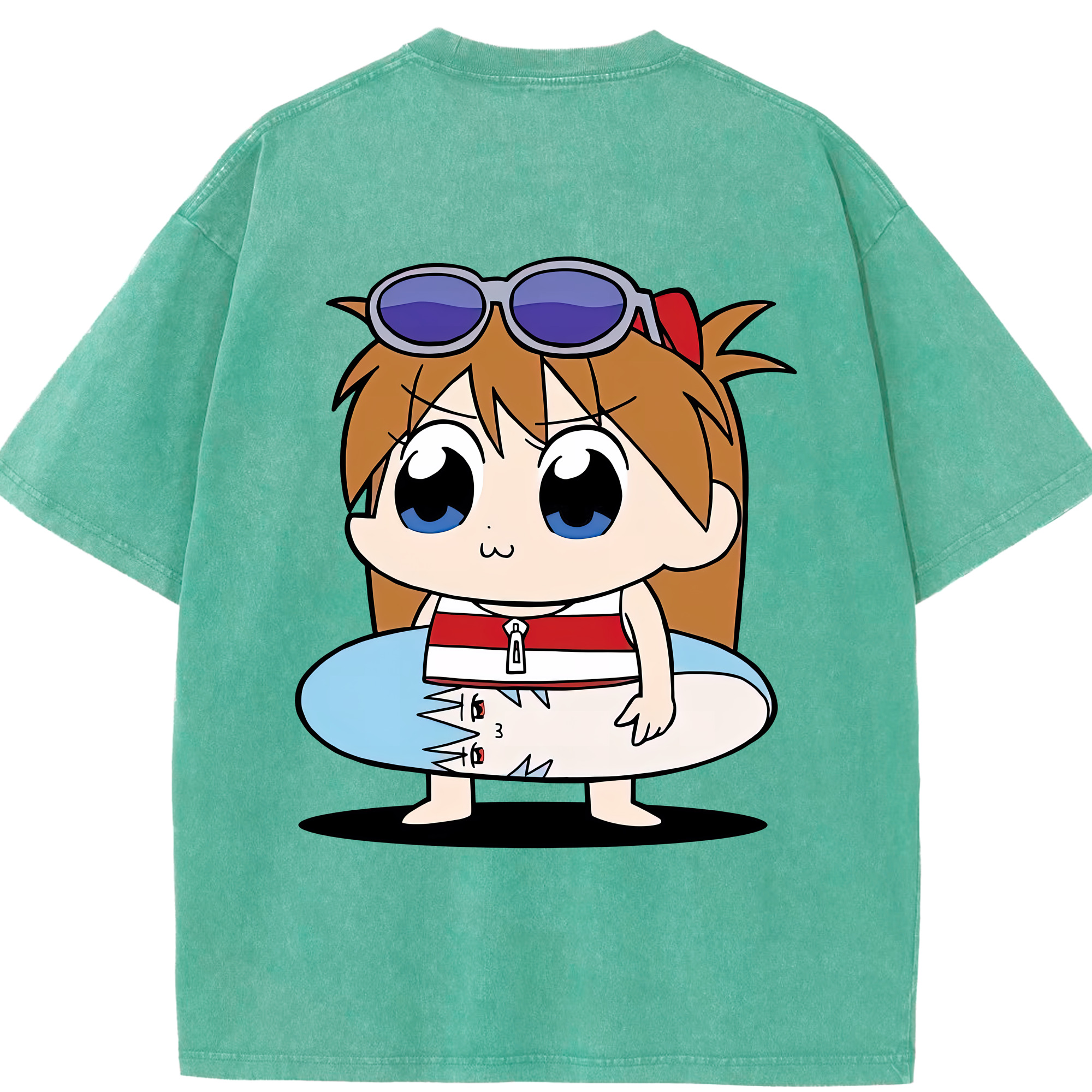 （画像用） EVA 新世紀エヴァンゲリオン 綿100% ヴィンテージ風 半袖Tシャツ（背面プリント）